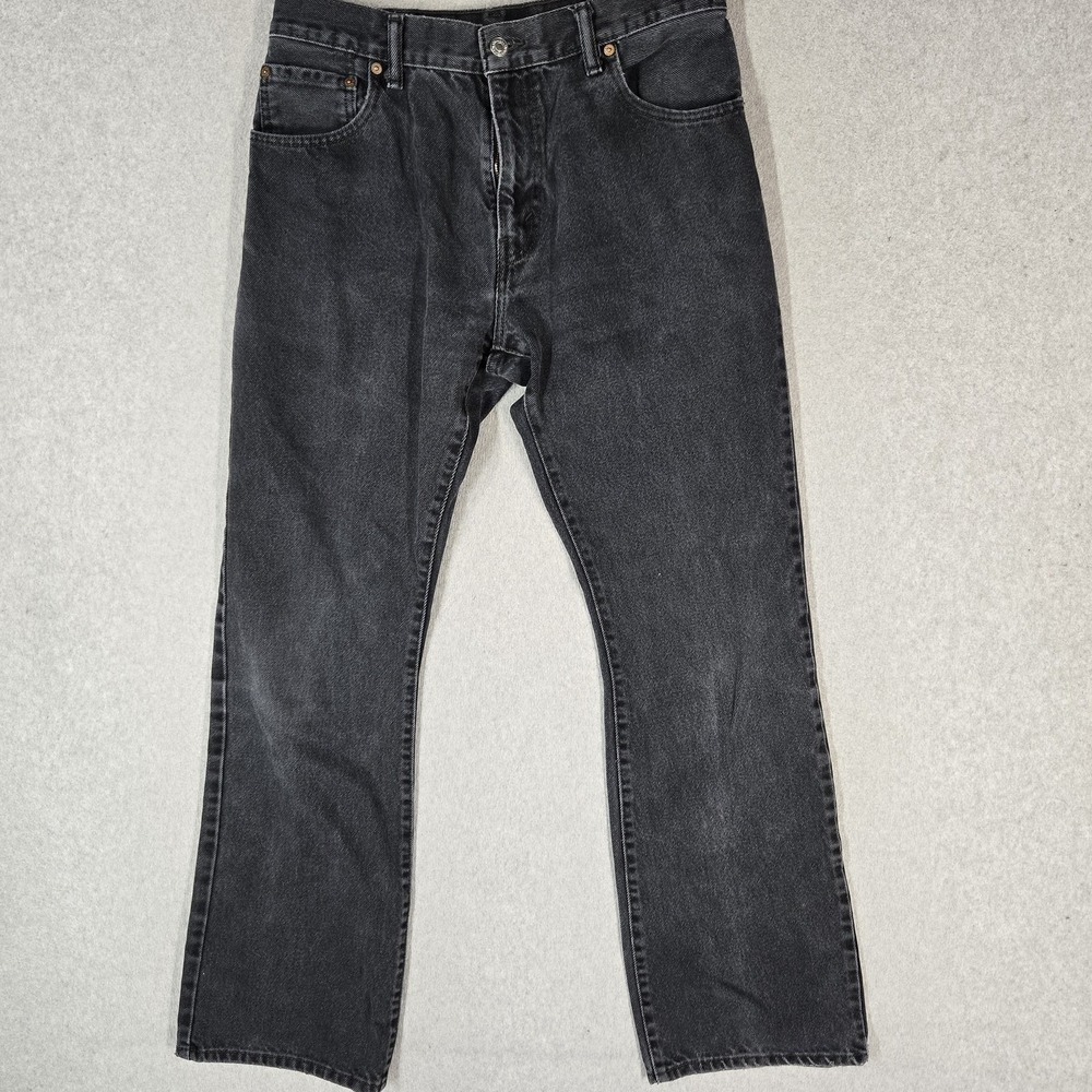 Levi's 517 Men Jeans 34X34 Black Denim Bootcut 31" Inseam